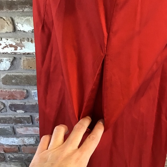 TALBOTS Women's Elegant Red Short Cuffed Sleeves Button-Down Shirt Dress 16 - Picture 5 of 6